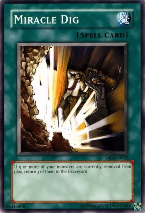 Miracle Dig DB2-EN032 card from Dark Beginning 2