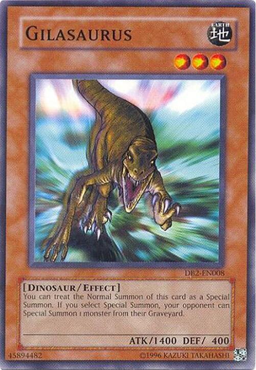 Gilasaurus DB2-EN008 card from Dark Beginning 2
