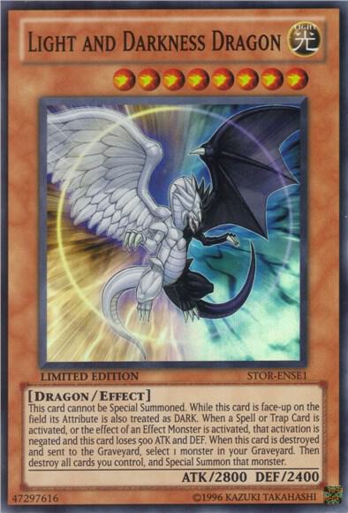 Light and Darkness Dragon STOR-ENSE1 card from Storm of Ragnarok