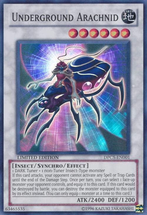 Underground Arachnid DPC5-EN001 card from 2011 Duelist Pack Tin