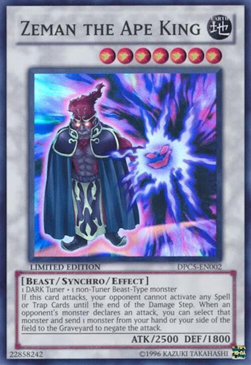 Zeman the Ape King DPC5-EN002 card from 2011 Duelist Pack Tin