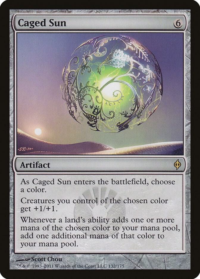 Caged Sun 132 card from New Phyrexia
