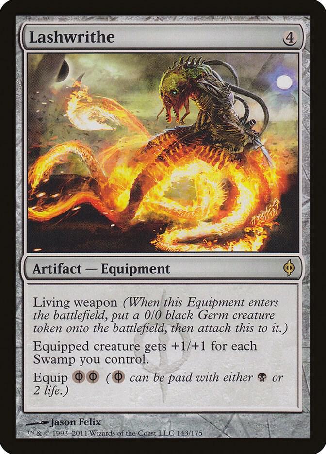 Lashwrithe 143 card from New Phyrexia