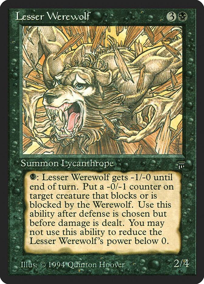 Lesser Werewolf card from Legends