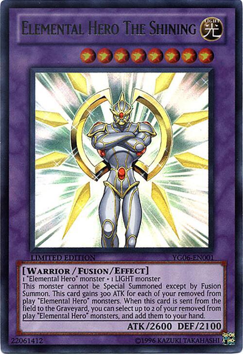 Elemental Hero The Shining YG06-EN001 card from Yu-Gi-Oh! GX Manga Promotional Cards