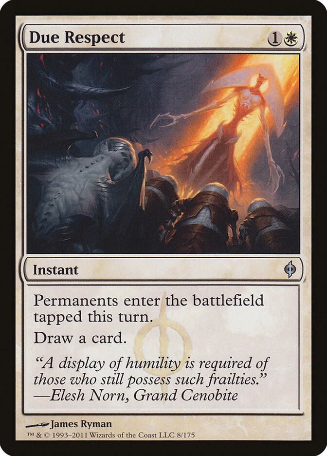 Due Respect 8 card from New Phyrexia