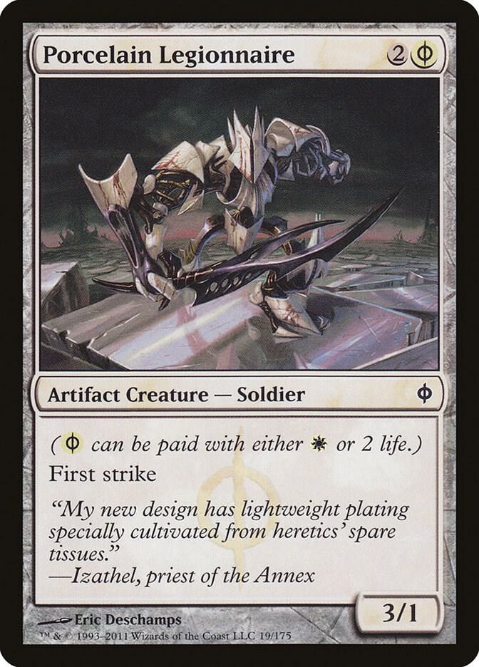 Porcelain Legionnaire 19 card from New Phyrexia