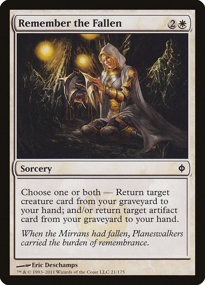 Remember the Fallen 21 card from New Phyrexia