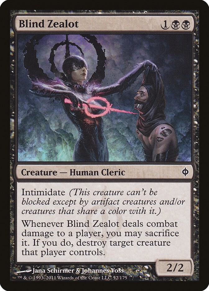 Blind Zealot 52 card from New Phyrexia