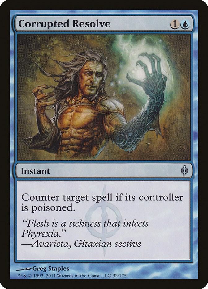 Corrupted Resolve 32 card from New Phyrexia