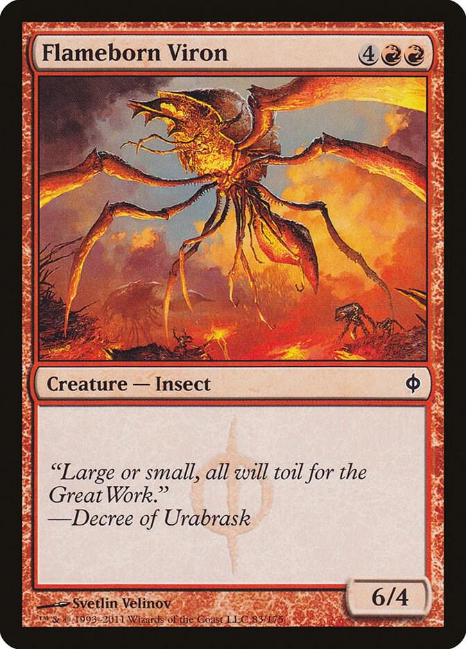 Flameborn Viron 83 card from New Phyrexia
