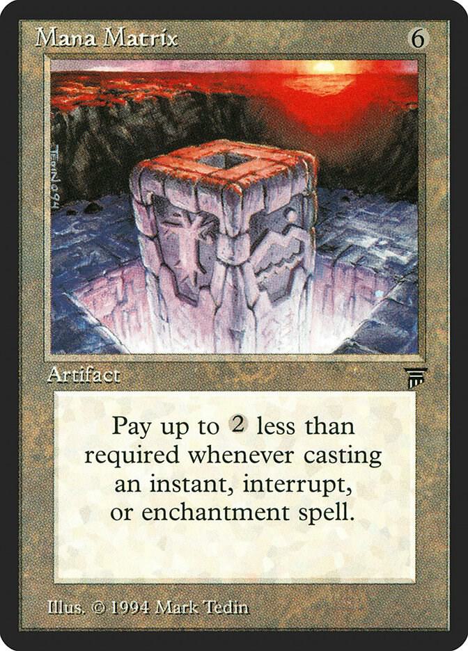 Mana Matrix card from Legends