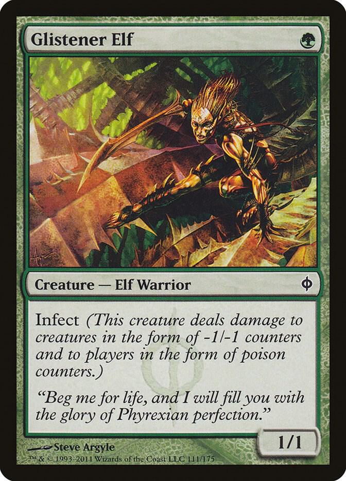 Glistener Elf 111 card from New Phyrexia