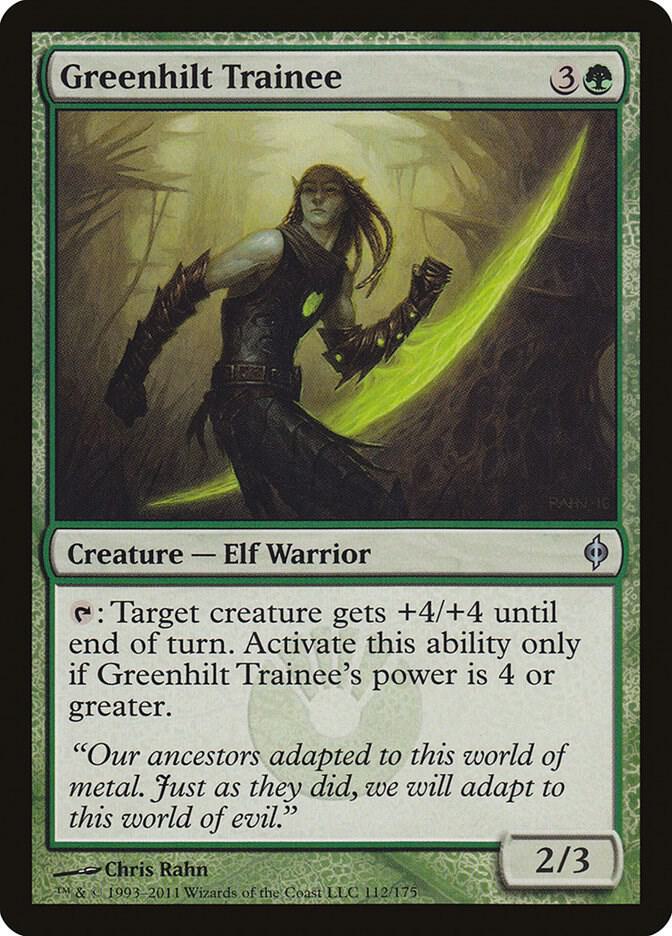 Greenhilt Trainee 112 card from New Phyrexia