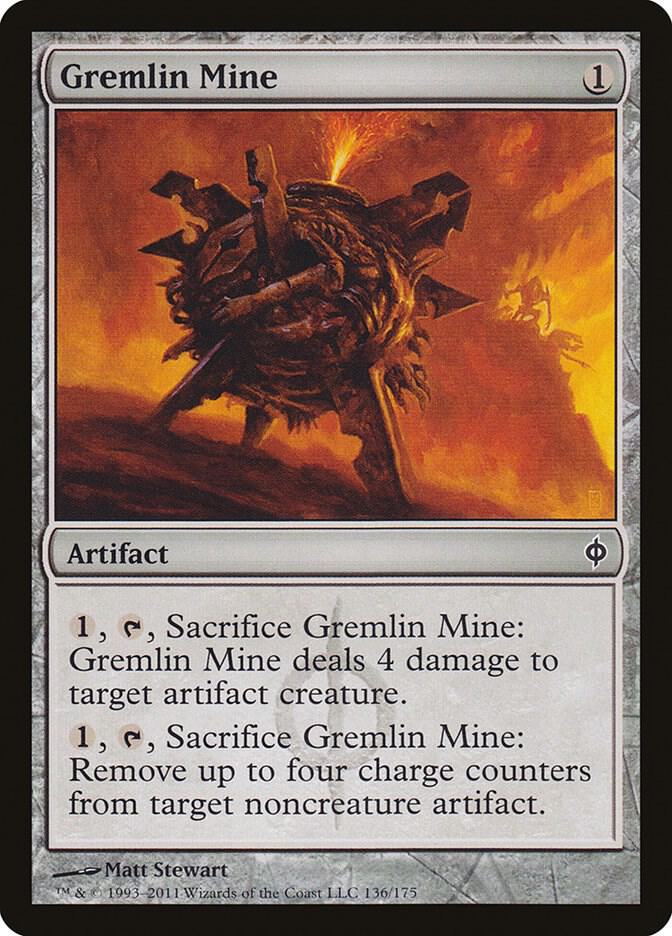 Gremlin Mine 136 card from New Phyrexia
