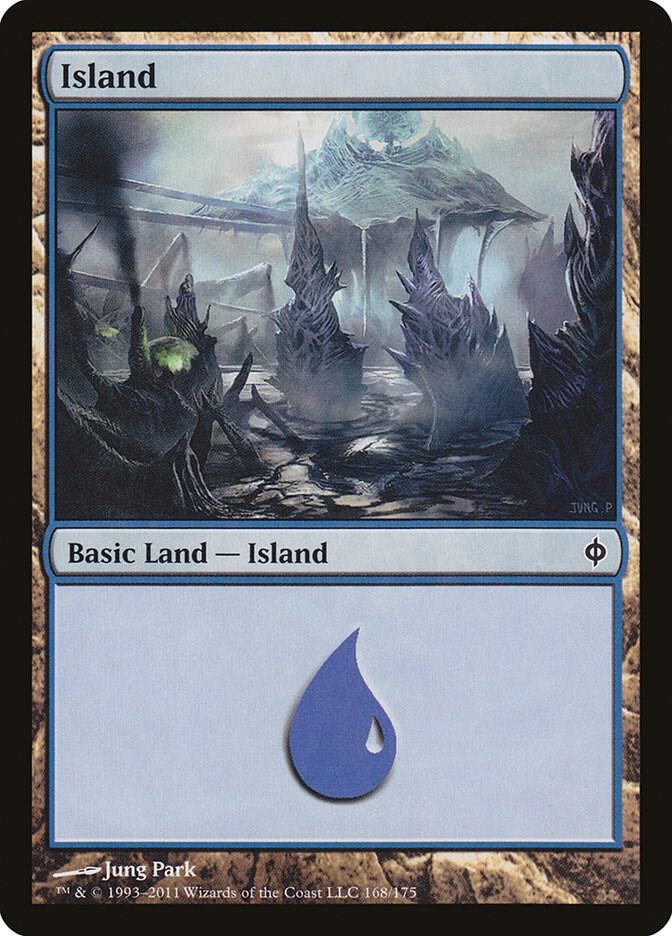 Island 168 card from New Phyrexia