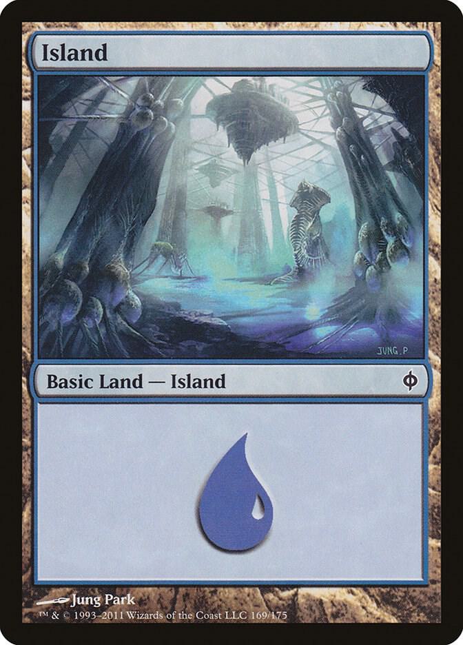 Island 169 card from New Phyrexia