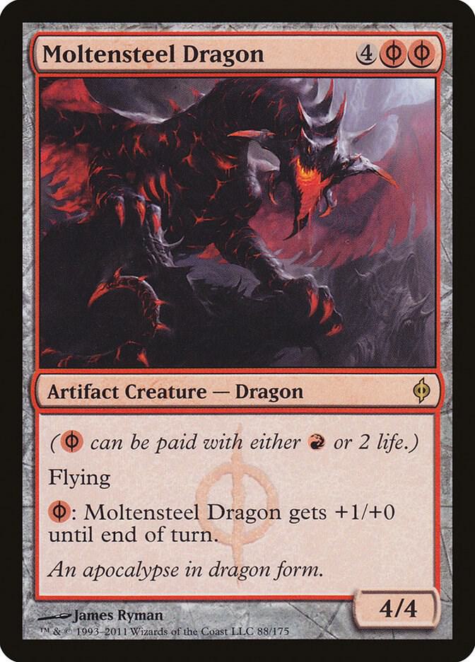 Moltensteel Dragon 88 card from New Phyrexia