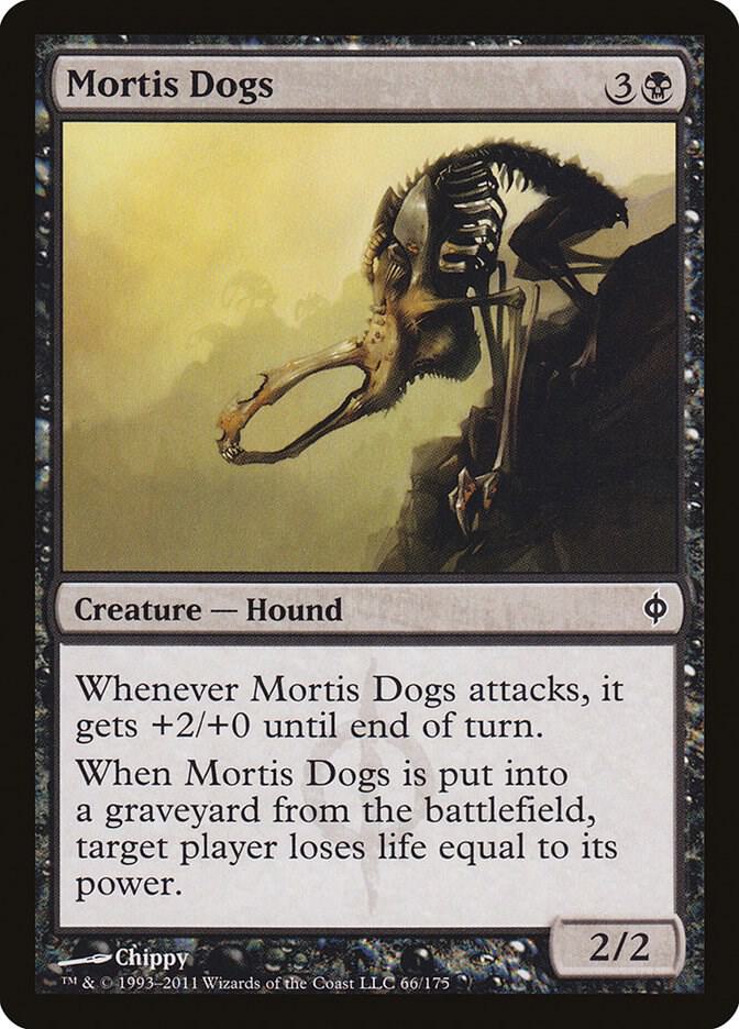 Mortis Dogs 66 card from New Phyrexia