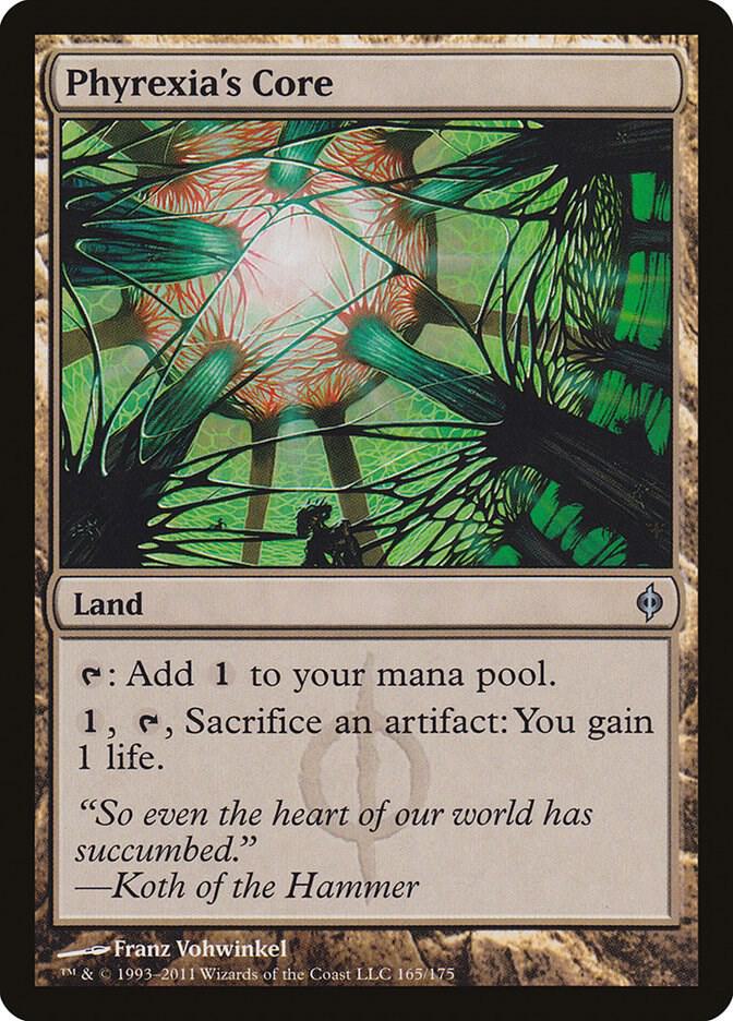 Phyrexia's Core 165 card from New Phyrexia