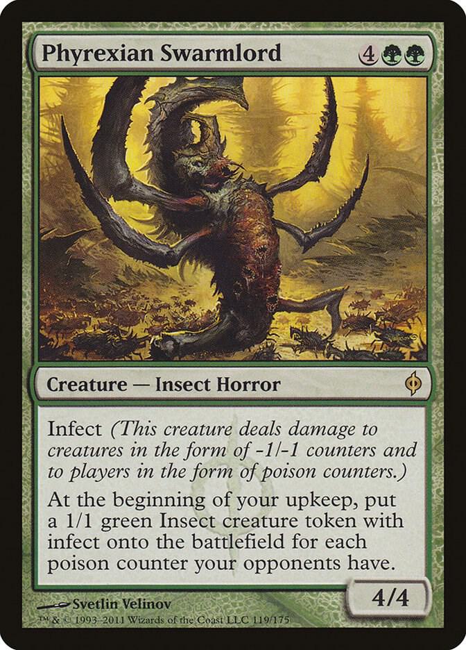 Phyrexian Swarmlord 119 card from New Phyrexia