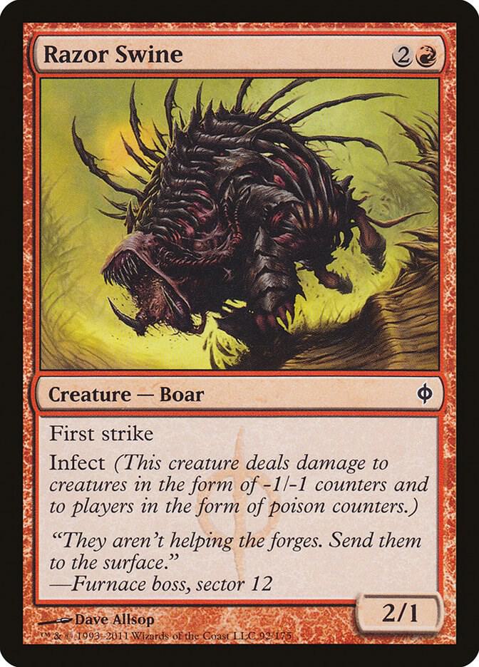 Razor Swine 92 card from New Phyrexia