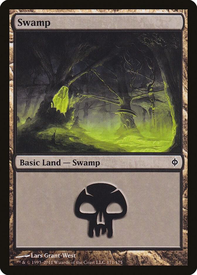 Swamp 171 card from New Phyrexia