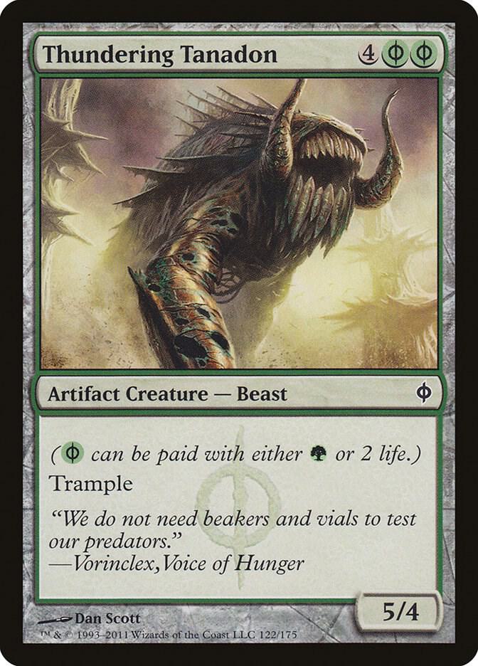 Thundering Tanadon 122 card from New Phyrexia