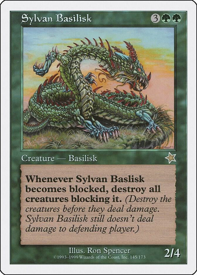 Sylvan Basilisk 145 card from Starter 1999