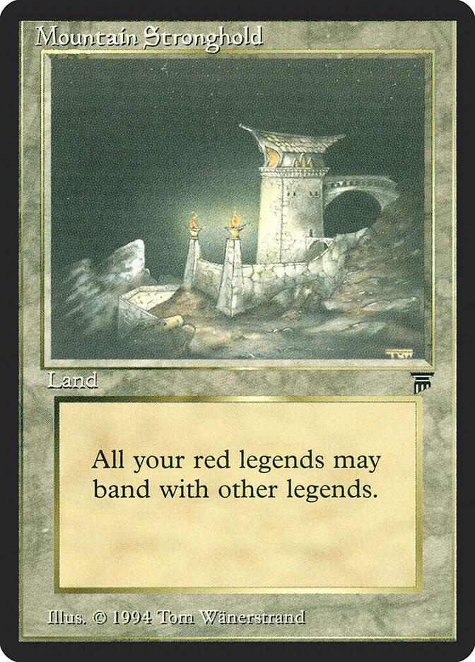 Mountain Stronghold card from Legends