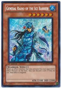 General Raiho of the Ice Barrier HA04-EN025 card from Hidden Arsenal 4