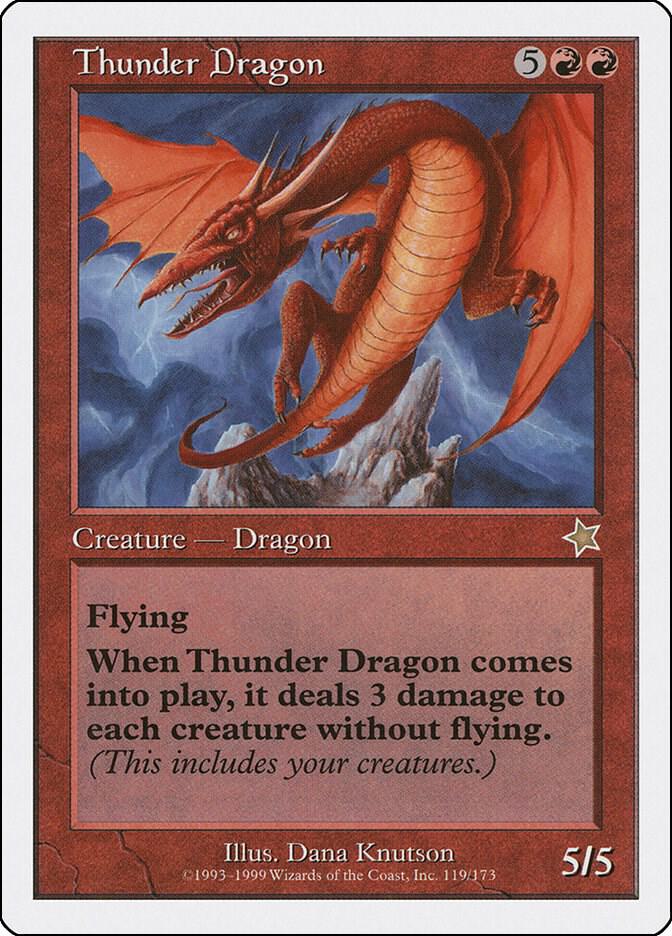 Thunder Dragon 119 card from Starter 1999