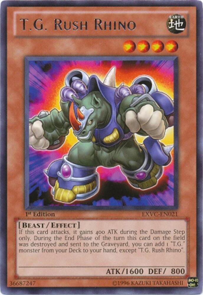 T.G. Rush Rhino EXVC-EN021 card from Extreme Victory