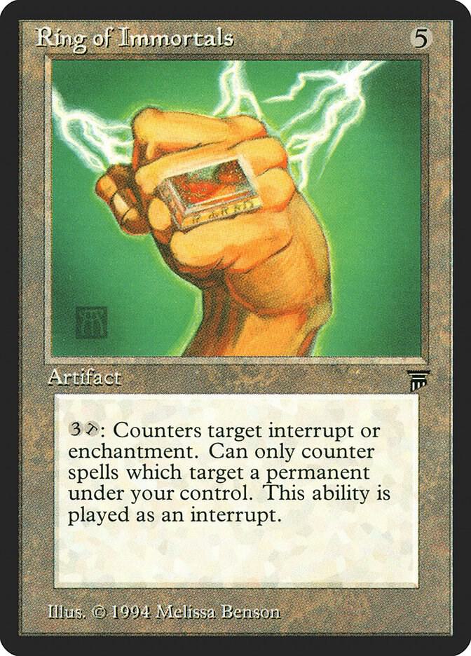 Ring of Immortals card from Legends