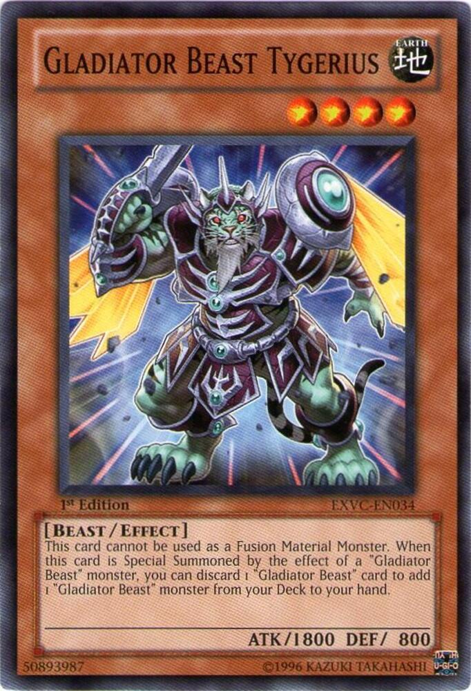 Gladiator Beast Tygerius EXVC-EN034 card from Extreme Victory