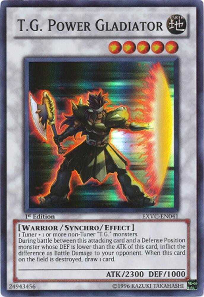 T.G. Power Gladiator EXVC-EN041 card from Extreme Victory
