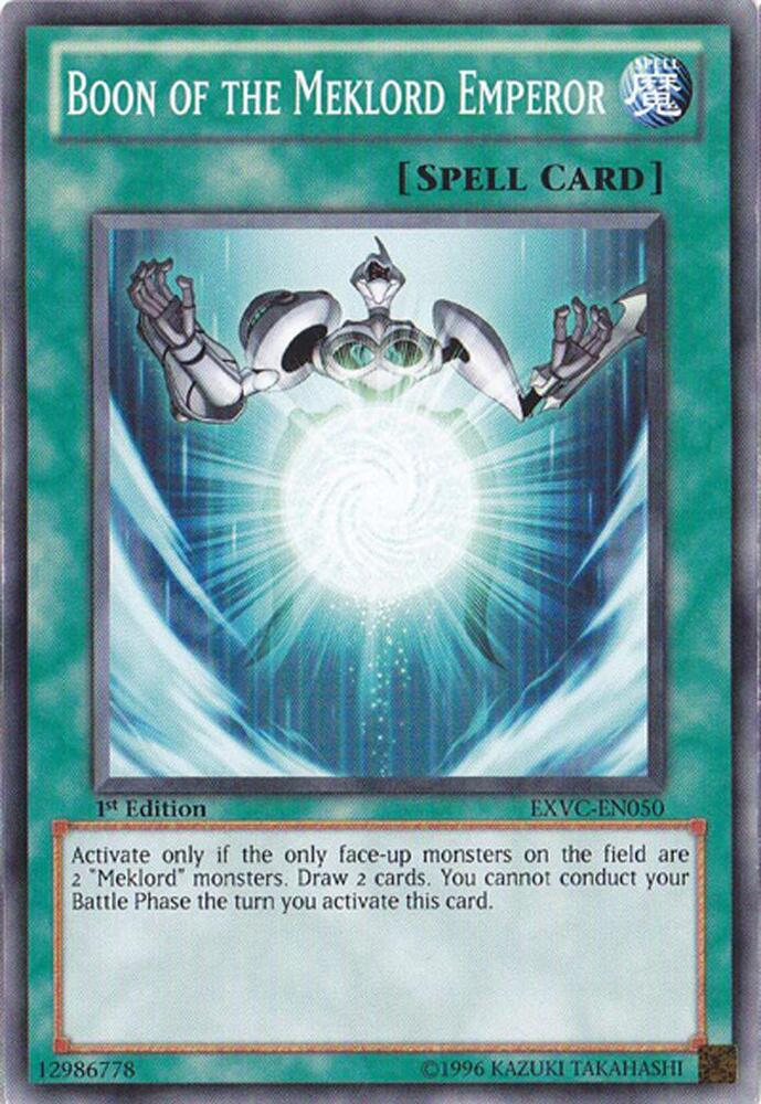 Boon of the Meklord Emperor EXVC-EN050 card from Extreme Victory