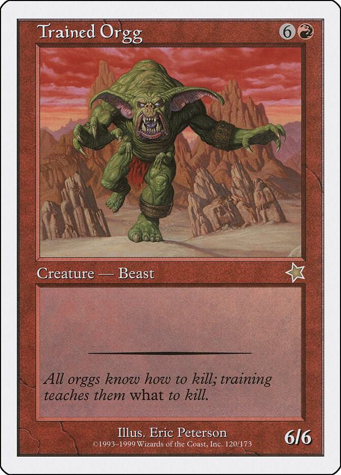 Trained Orgg 120 card from Starter 1999