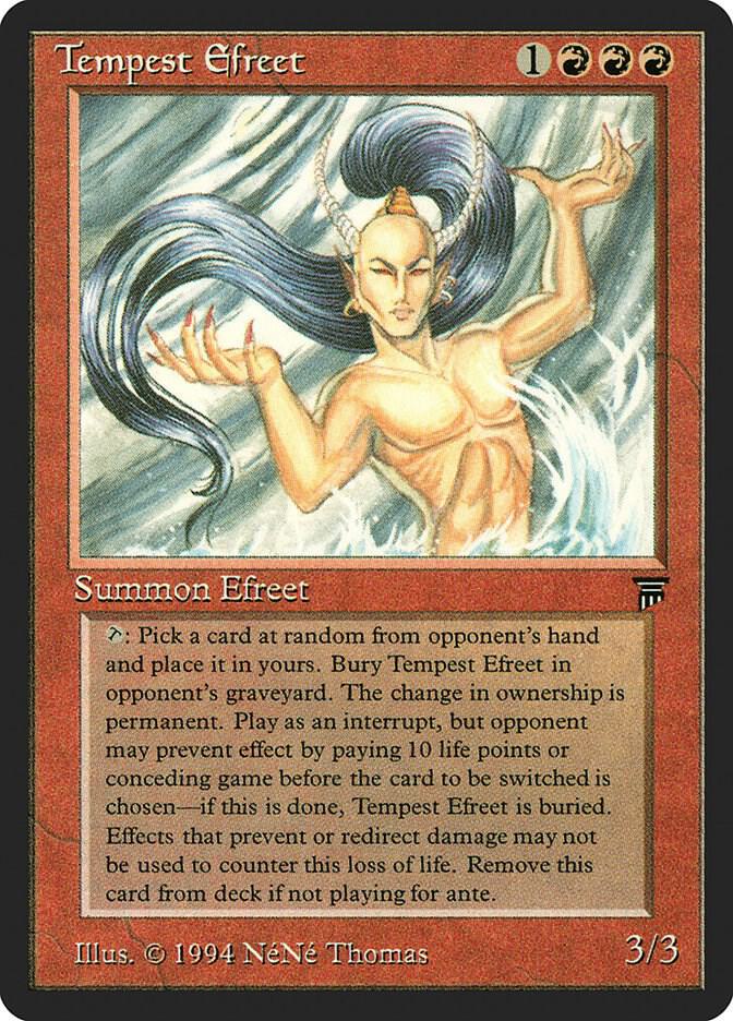 Tempest Efreet card from Legends