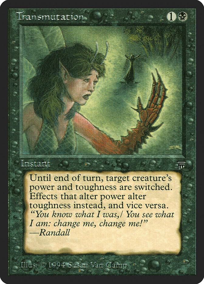Transmutation card from Legends