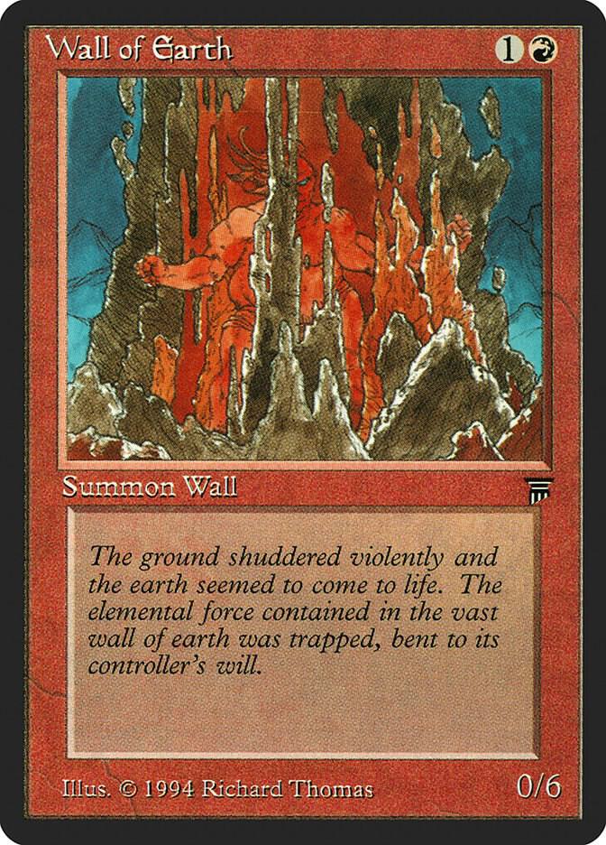 Wall of Earth card from Legends