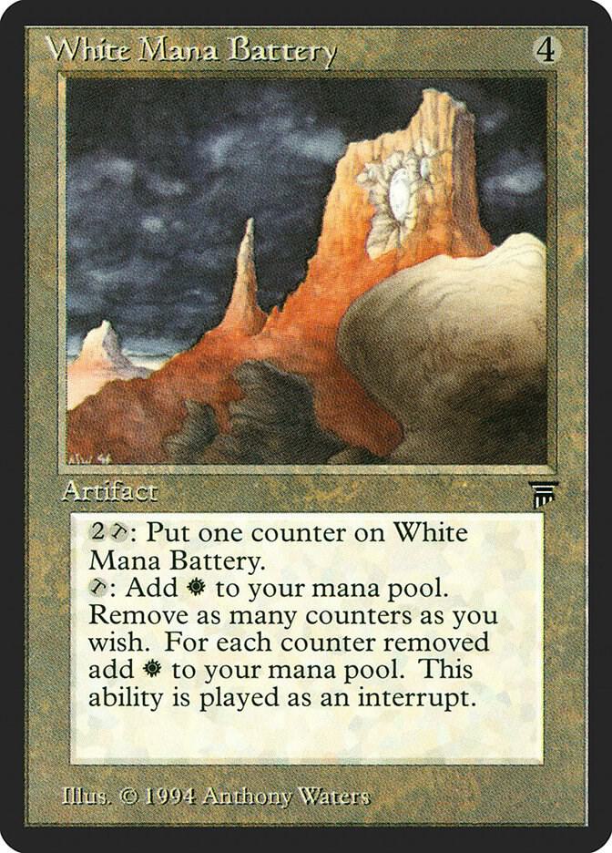 White Mana Battery card from Legends