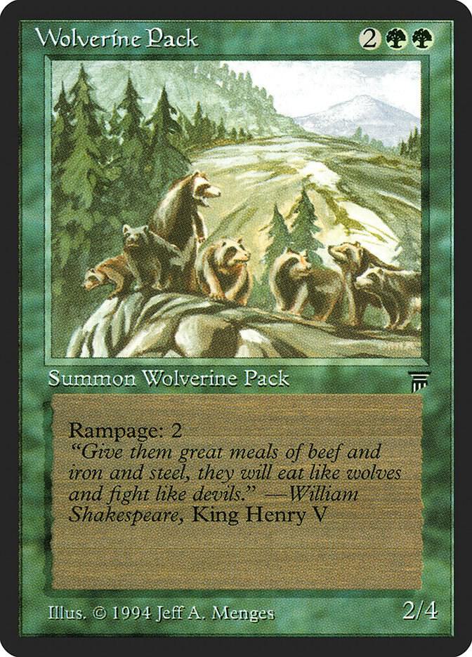 Wolverine Pack card from Legends