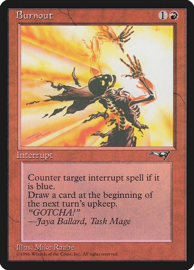 Burnout 101 card from Alliances