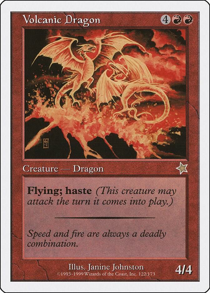 Volcanic Dragon 122 card from Starter 1999