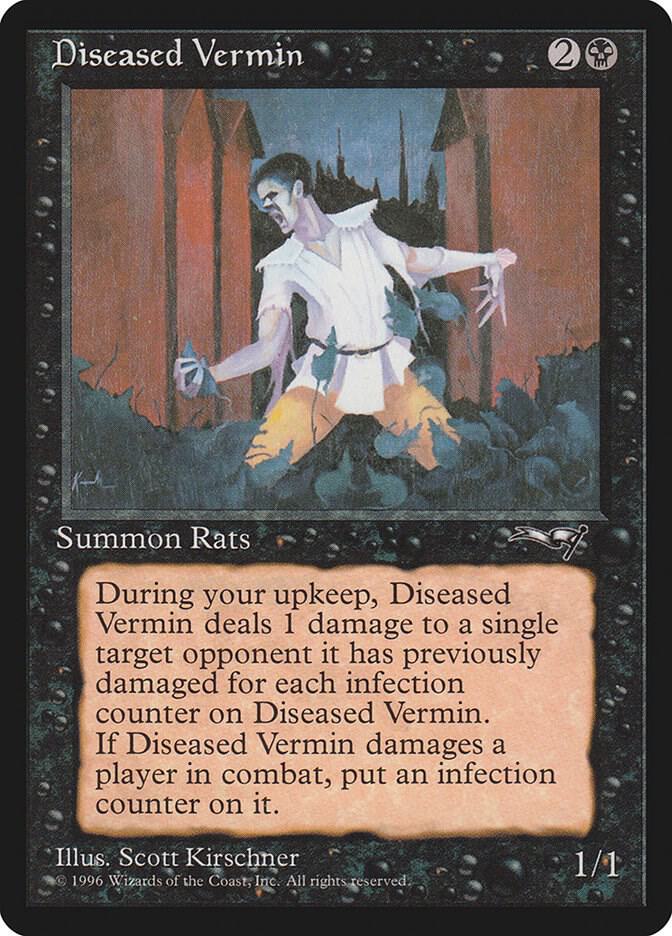 Diseased Vermin card from Alliances