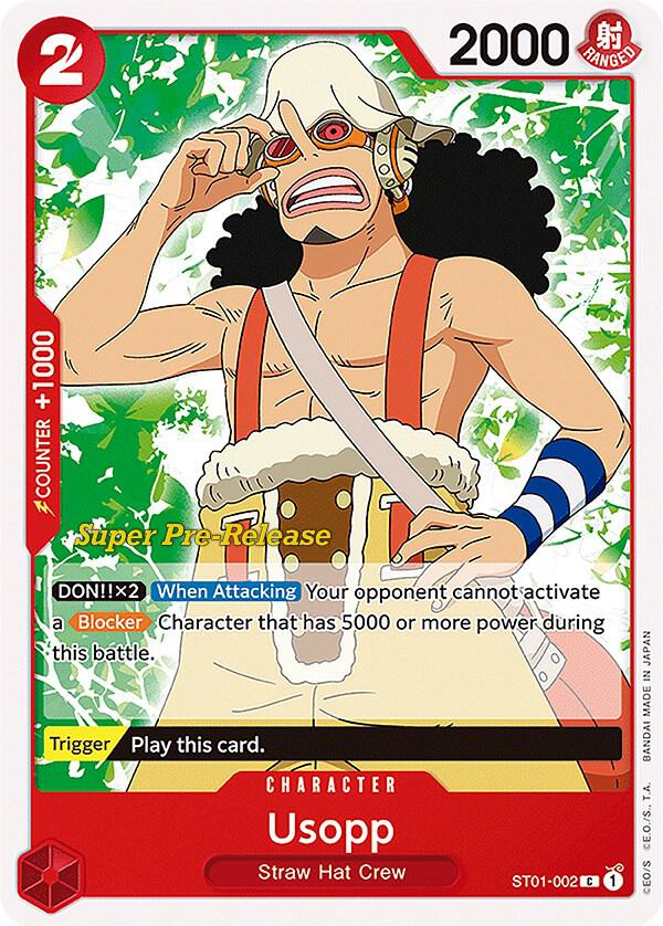 Usopp ST01-002 card from Super Pre-Release Starter Deck 1: Straw Hat Crew