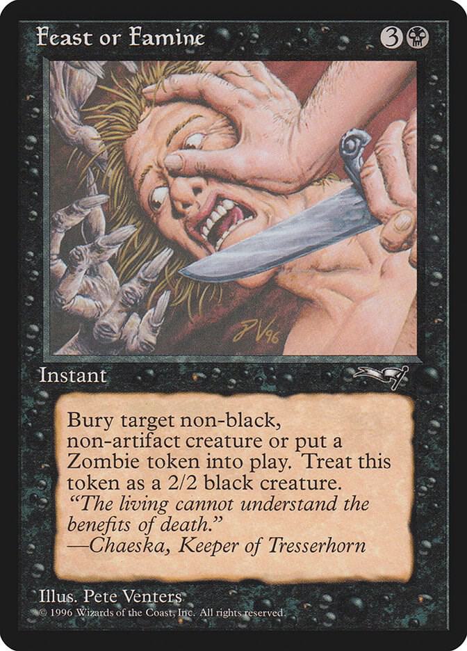 Feast or Famine (Knife) 9 card from Alliances