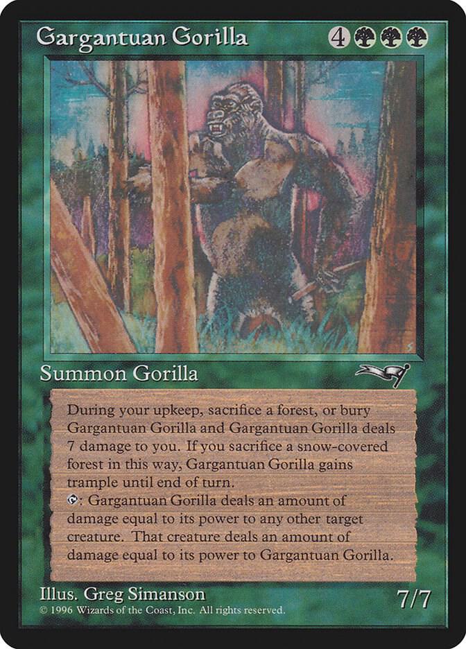 Gargantuan Gorilla 72 card from Alliances