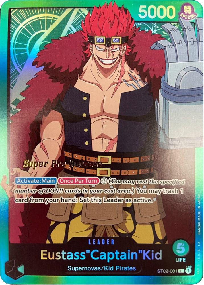Eustass"Captain"Kid ST02-001 card from Super Pre-Release Starter Deck 2: Worst Generation